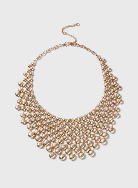 Gold Metal Collar Necklace